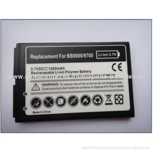 High capacity mobile phone battery, 1500mAh, for Blackberry 9000/9700